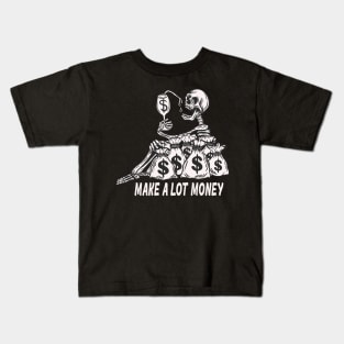 Skull design || make a lot money Kids T-Shirt